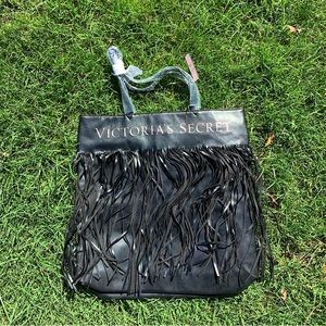 Victoria Secret Faux Leather Fringe Tote Bag